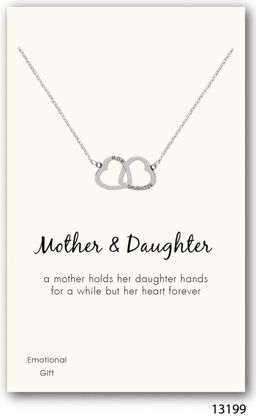 Mom&Daughter forever linked silver pendant